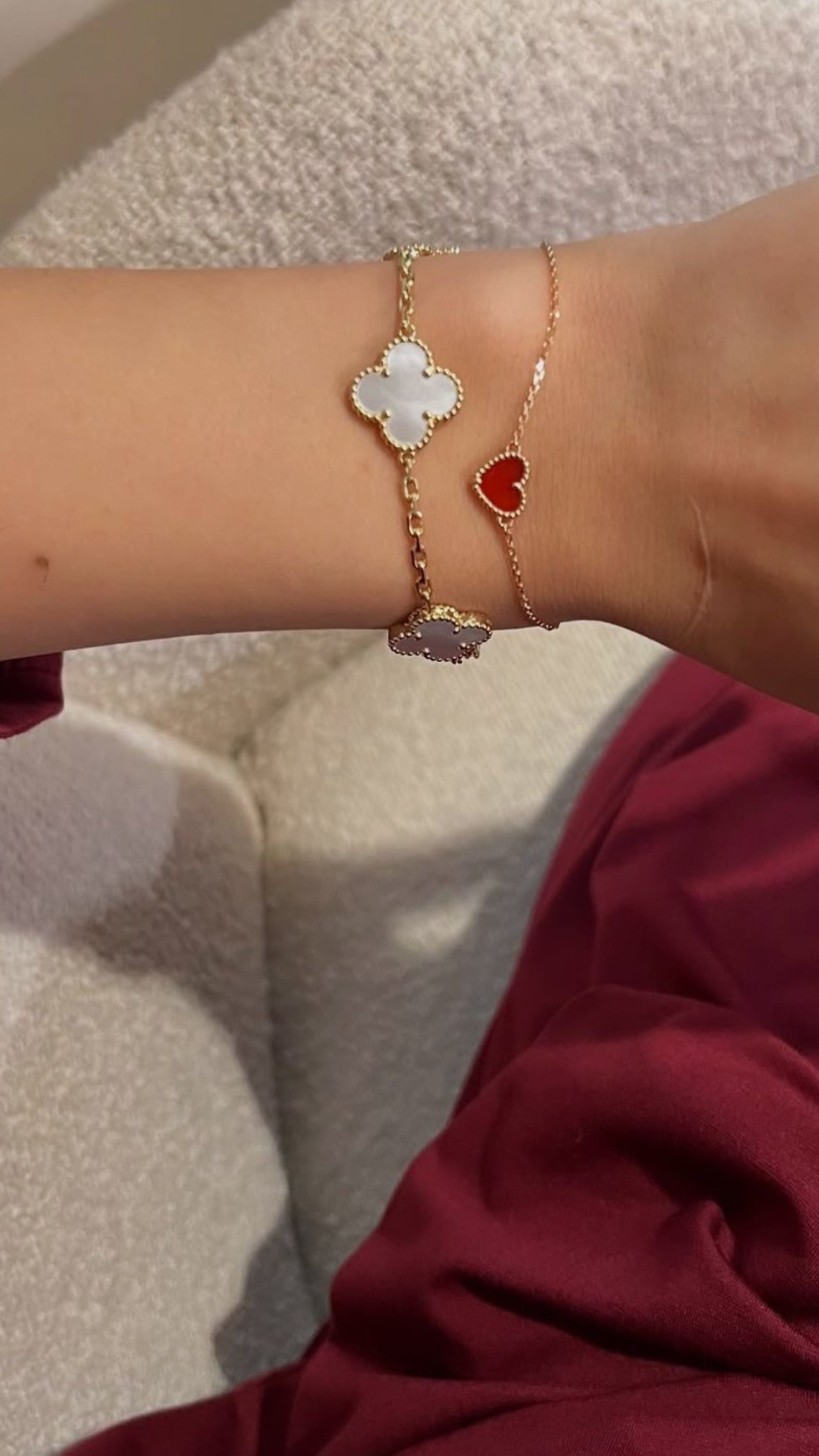 Ruby Heart Bracelet