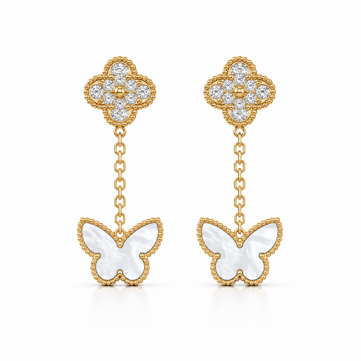 Celeste Mother Of Pearl Drop Earrrings