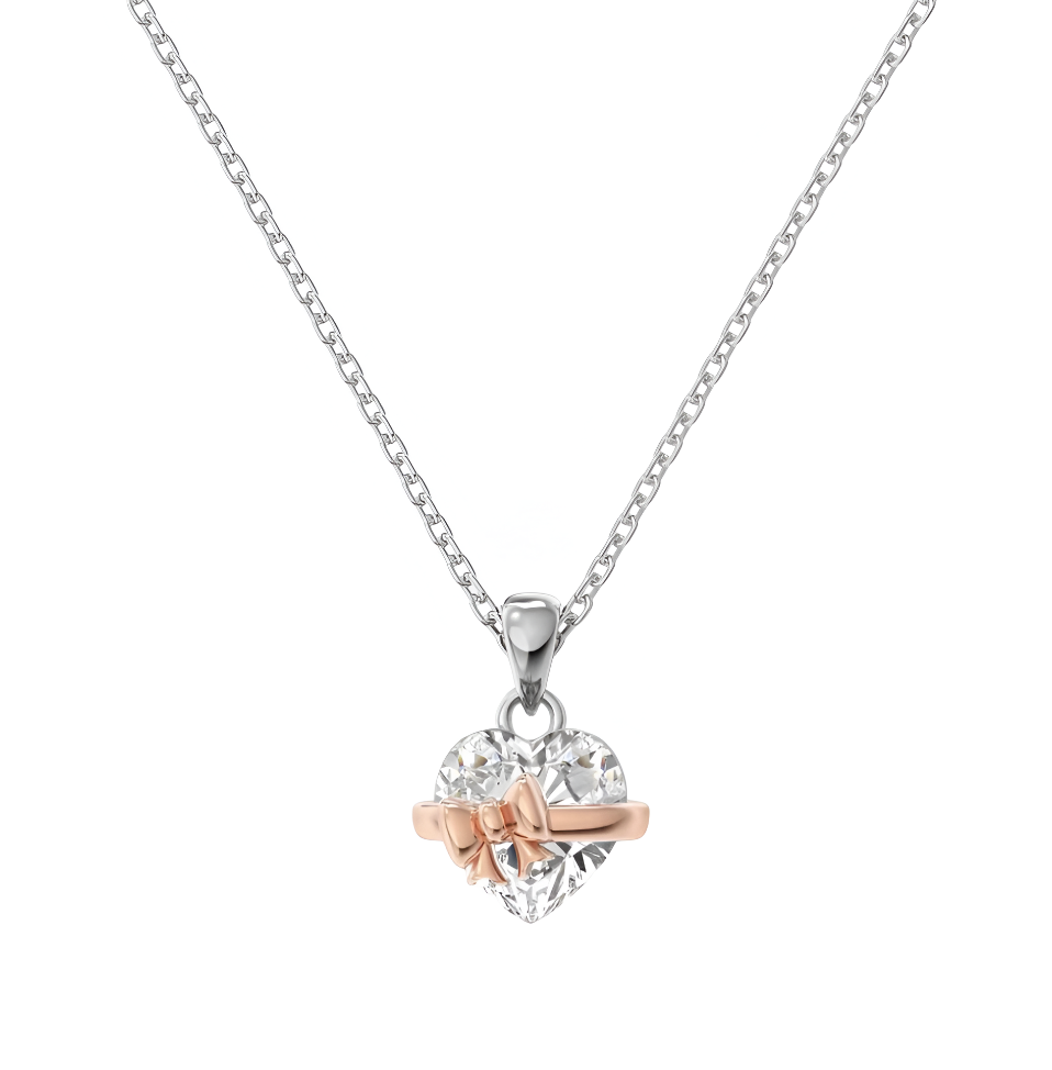 Pink heart necklace