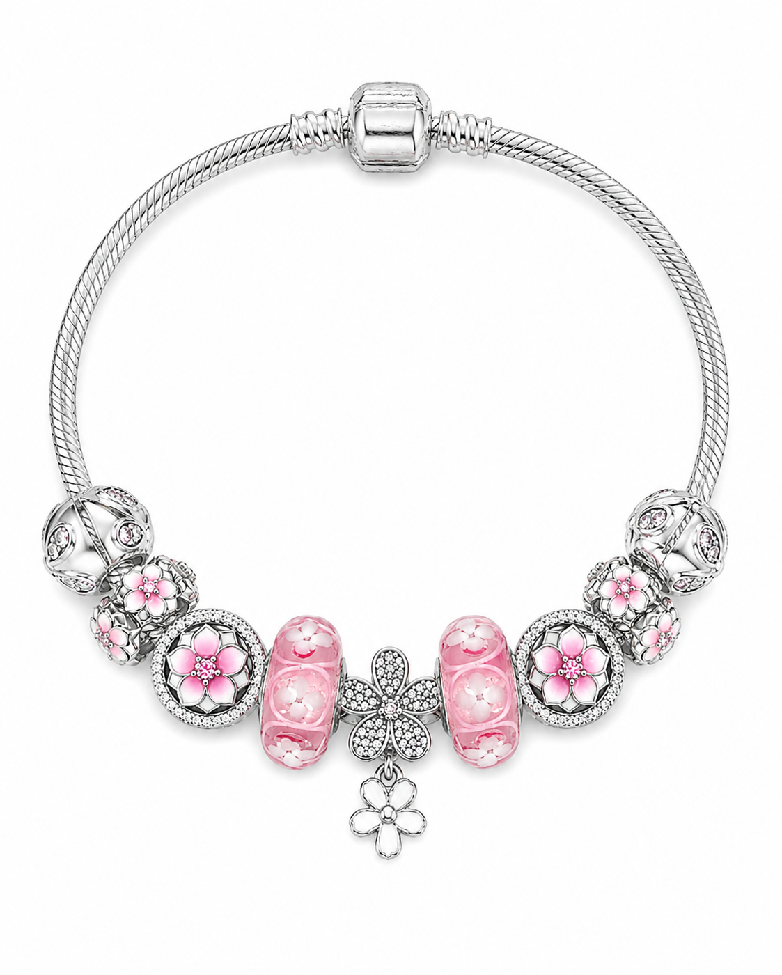 Magnolia Bloom Charm Bracelet