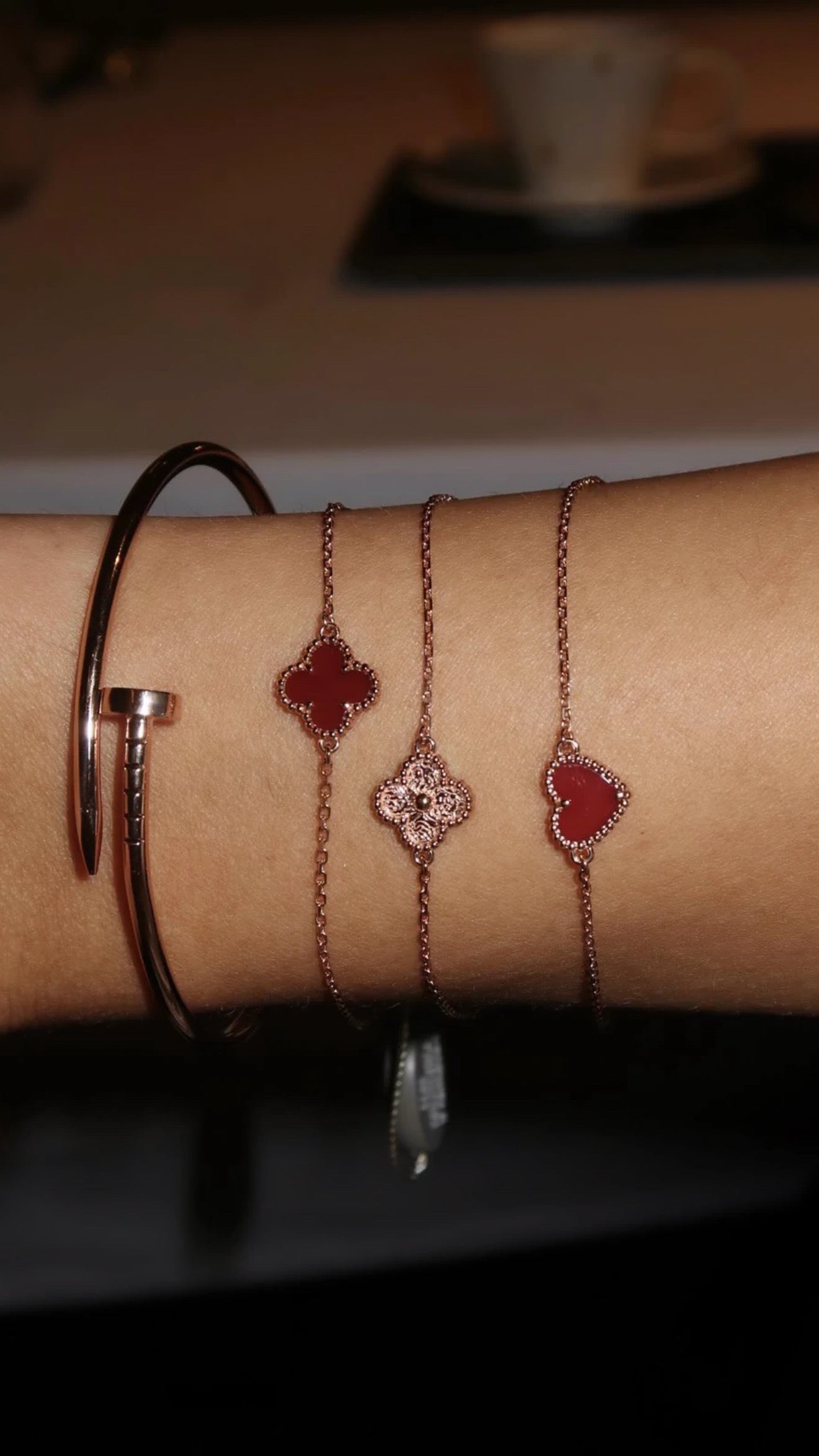 Ruby Heart Bracelet