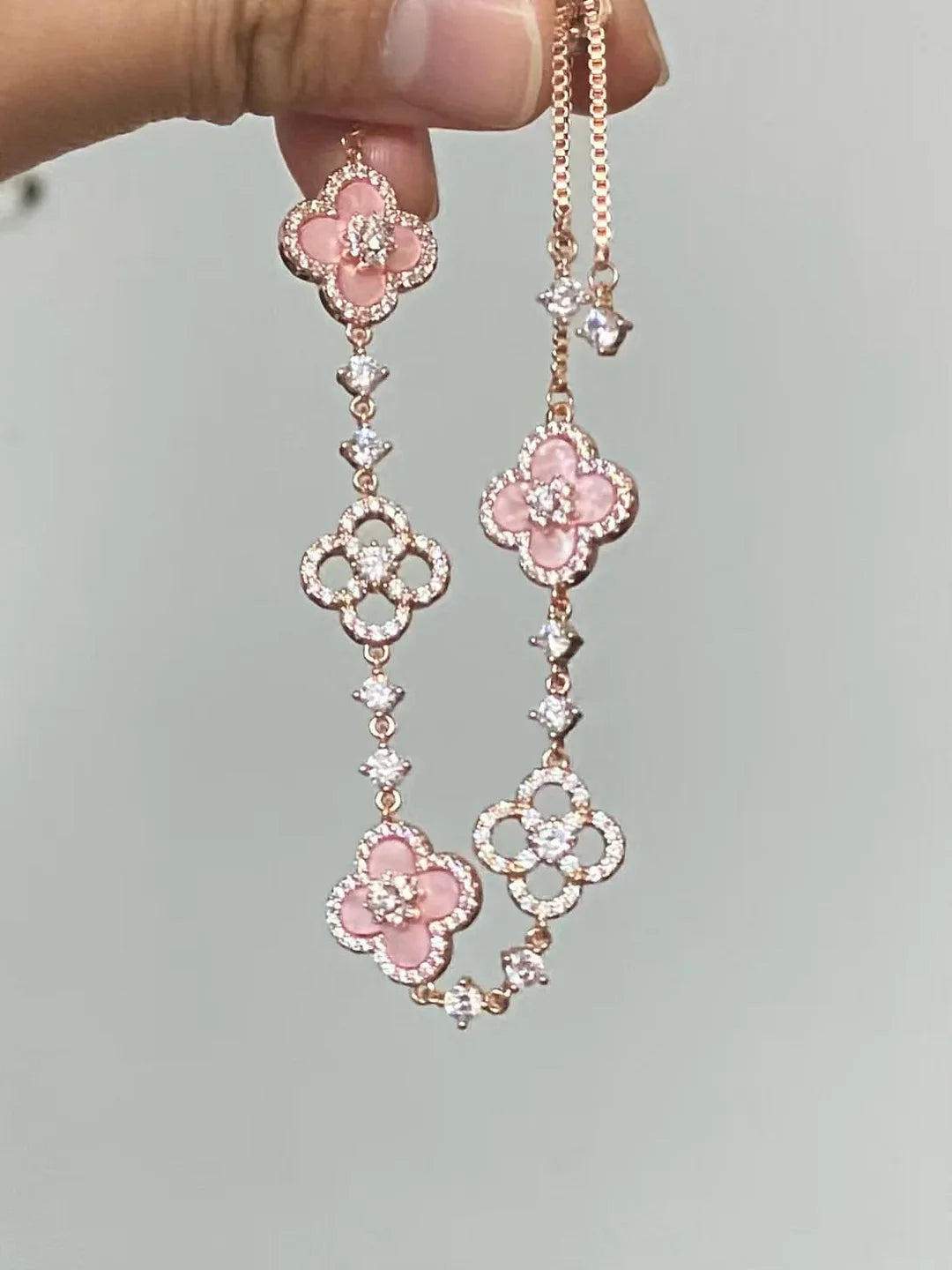 Sakura Clover Bracelet