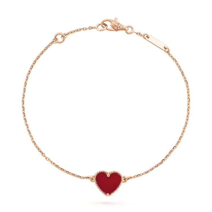 Ruby Heart Bracelet