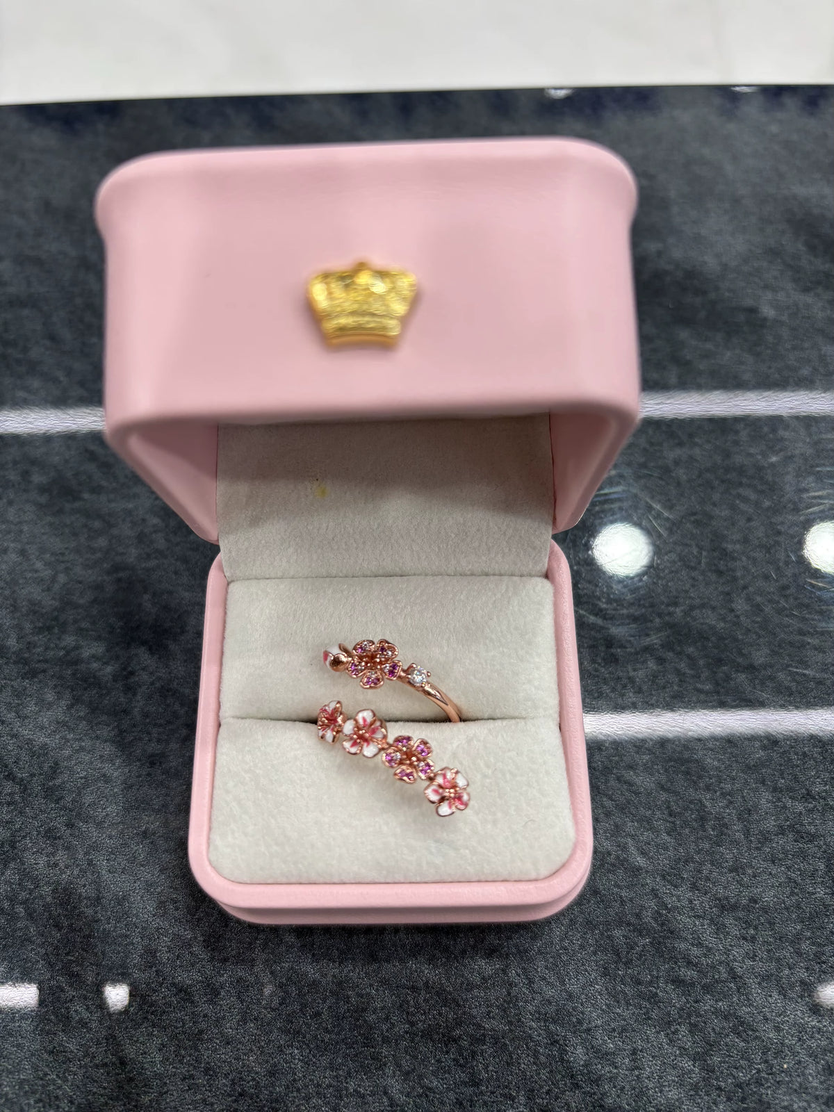 White Peach Blossom Ring