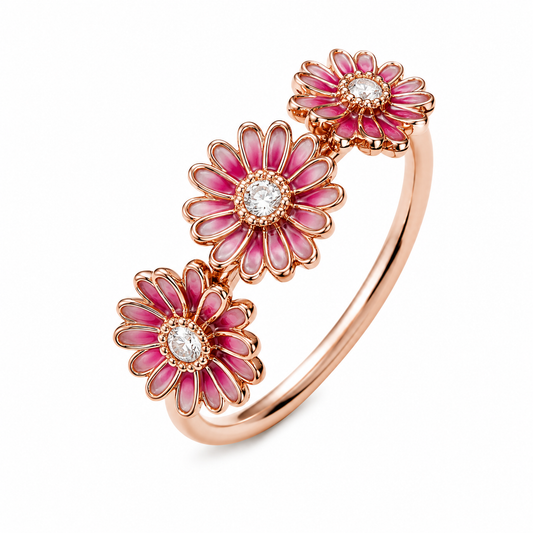 Rose Gold Daisy Ring