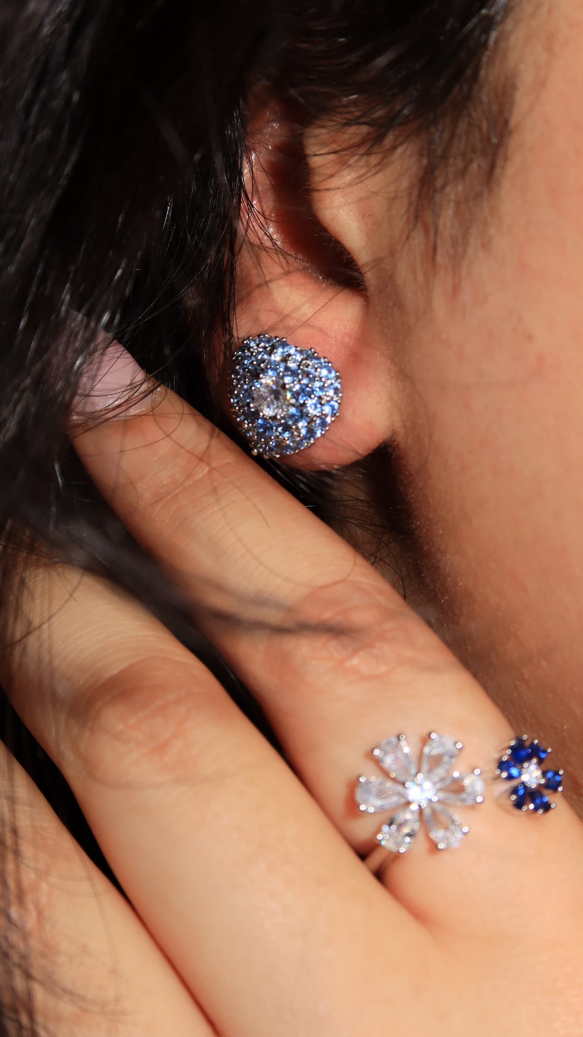 Bleu Amour Studs