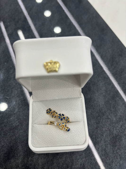 Blue Gold Peach Blossom Ring (LIMITED EDITION)