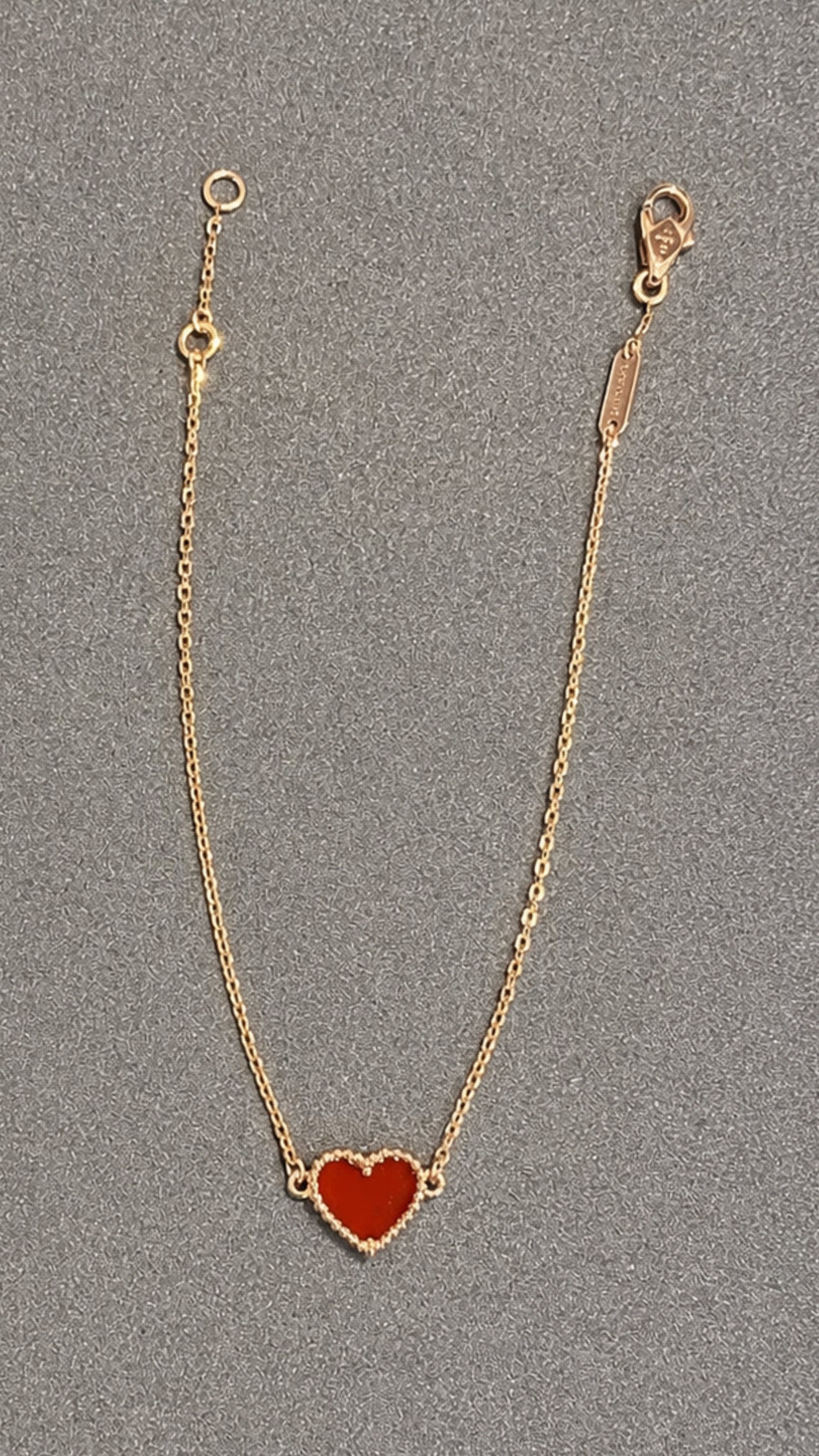 Ruby Heart Bracelet