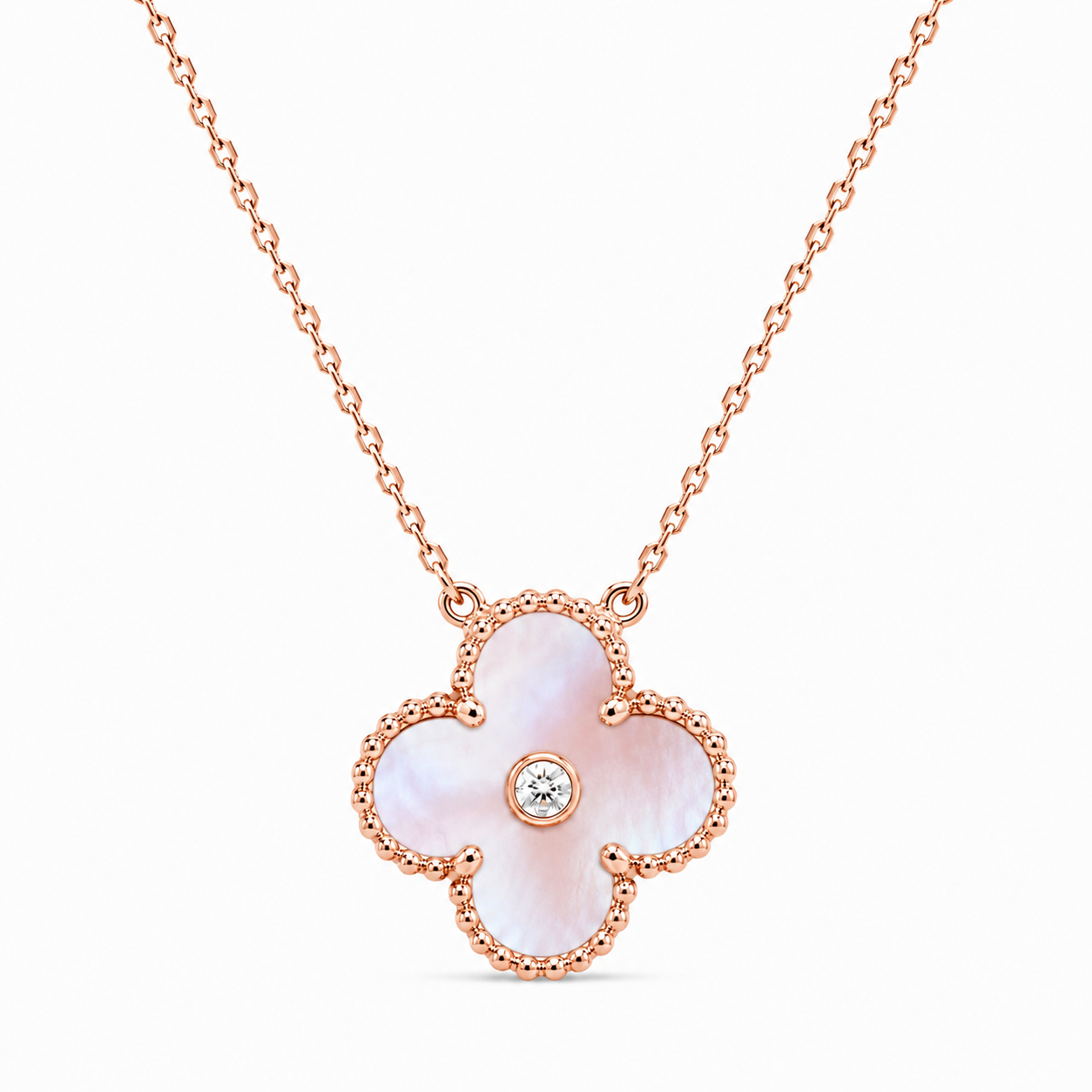 Rose-gold Quatrefoil Necklace