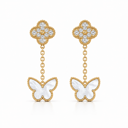 Celeste Mother Of Pearl Drop Earrrings