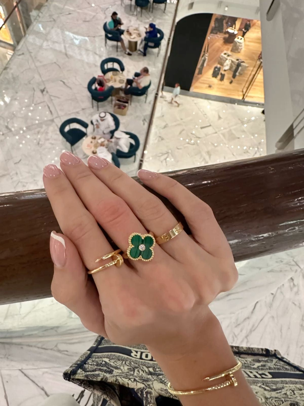 Emerald Clover Ring